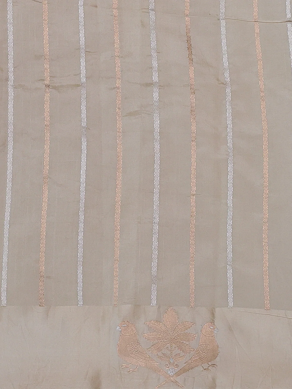 Beige Banarasi Poona Silk Saree - Image 4