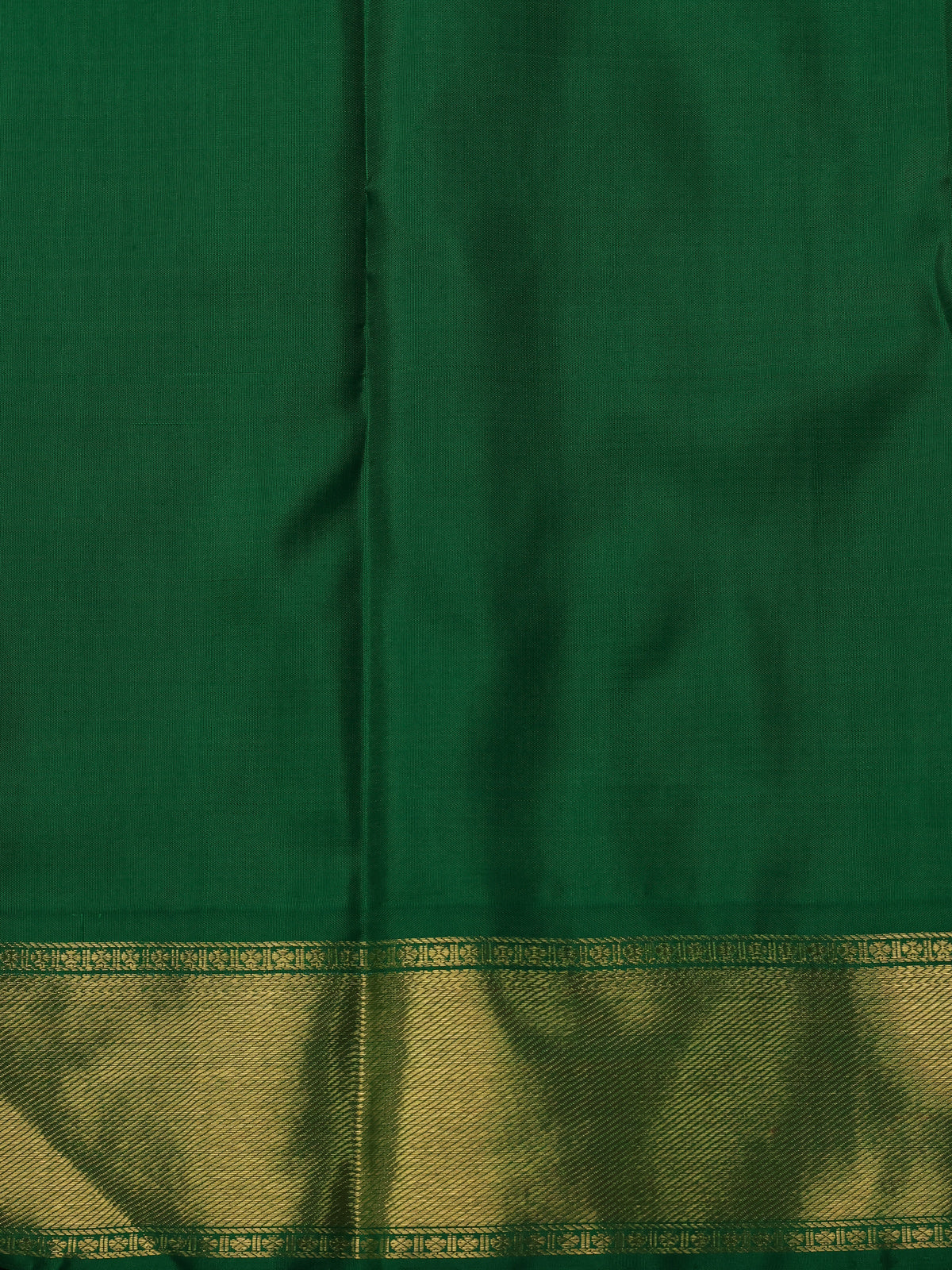 Green Pure Kanchipuram Silk Saree - Image 4