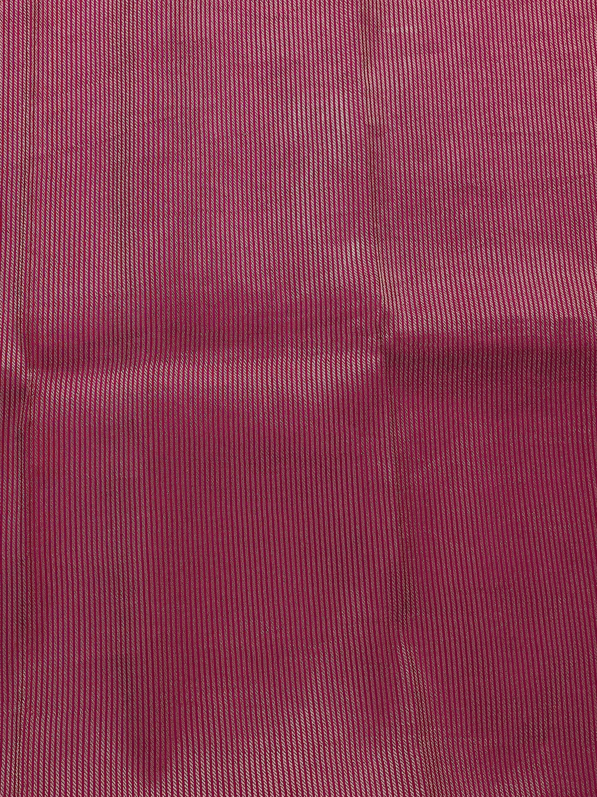 Hot Pink Banarasi Silk Saree - Image 4