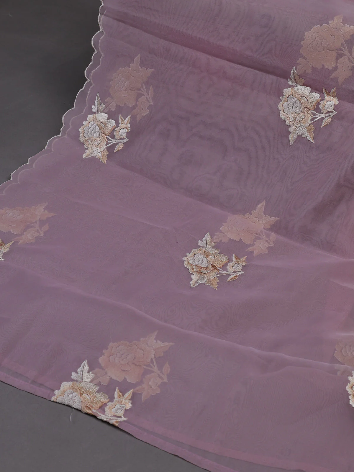Light Levender Organza Silk Unstitched Suits - Image 3