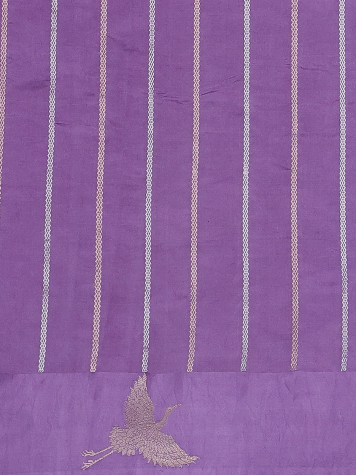 Lilac Banarasi Poona Silk Saree - Image 4