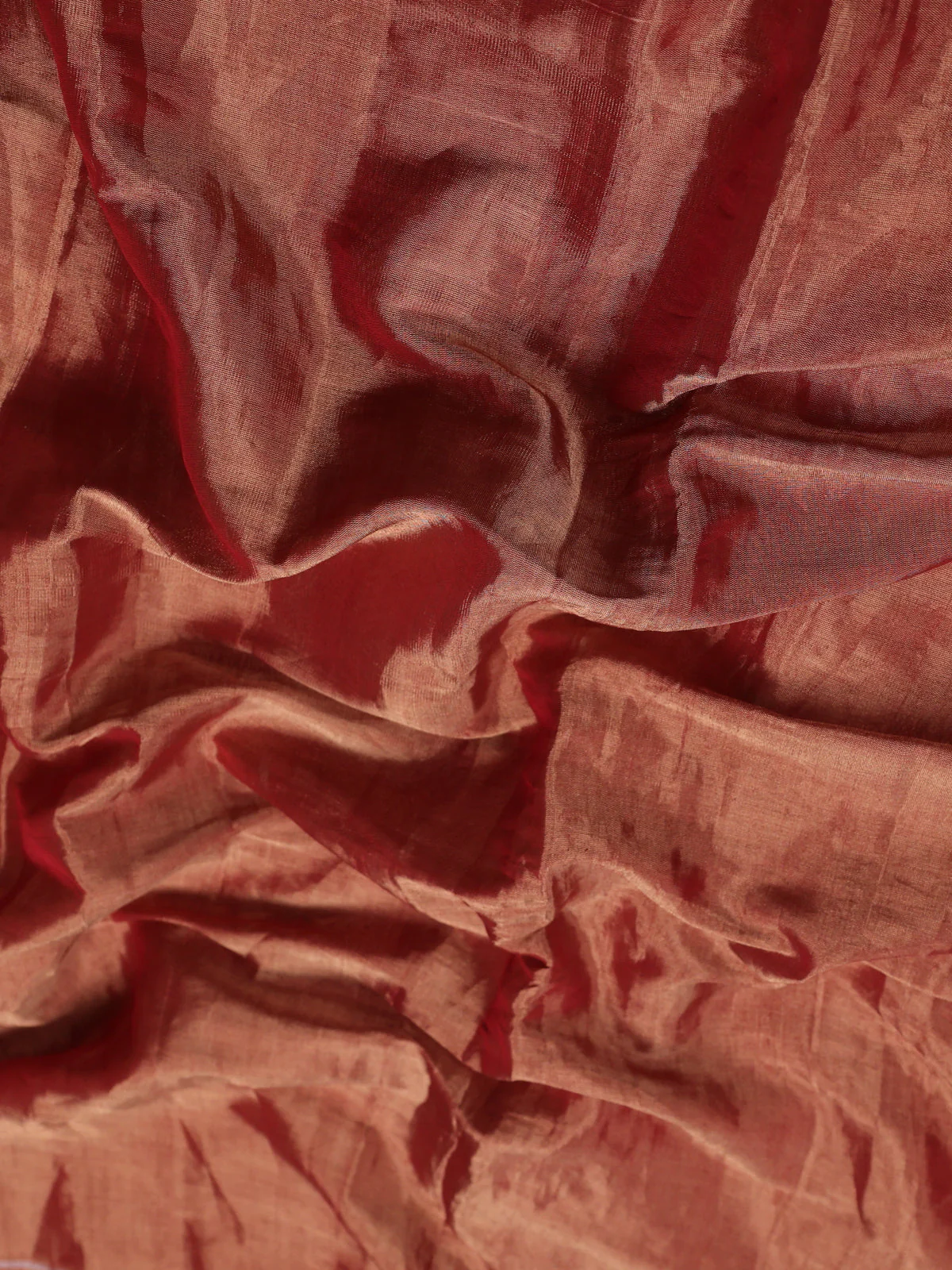 Maroon Tissue Designer Saree With Embroidery Readymade Blouse - Image 3