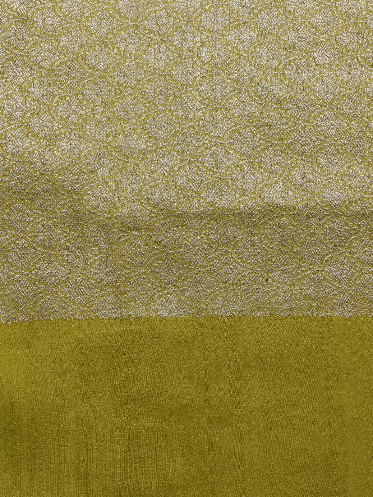 Mehendi Green Banarasi Tussar Silk Saree - Image 4