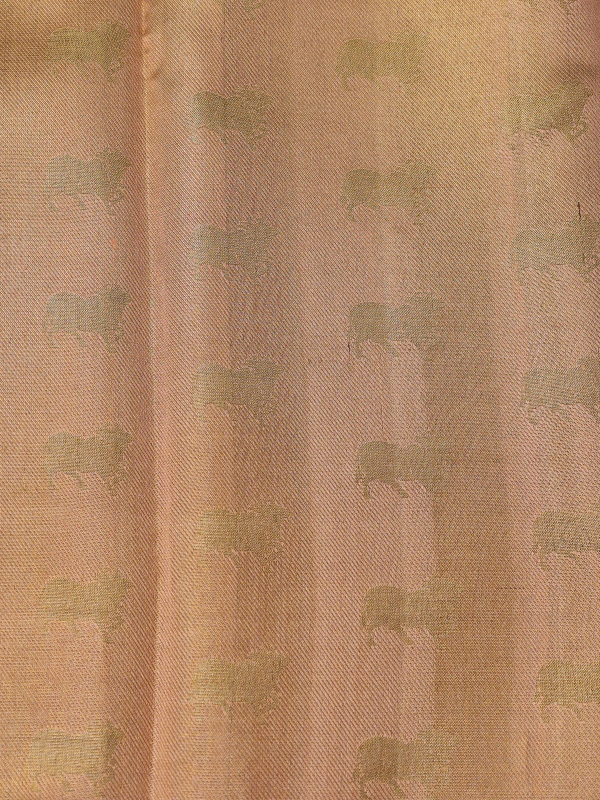 Peach Pure Kanchipuram Silk Saree - Image 4