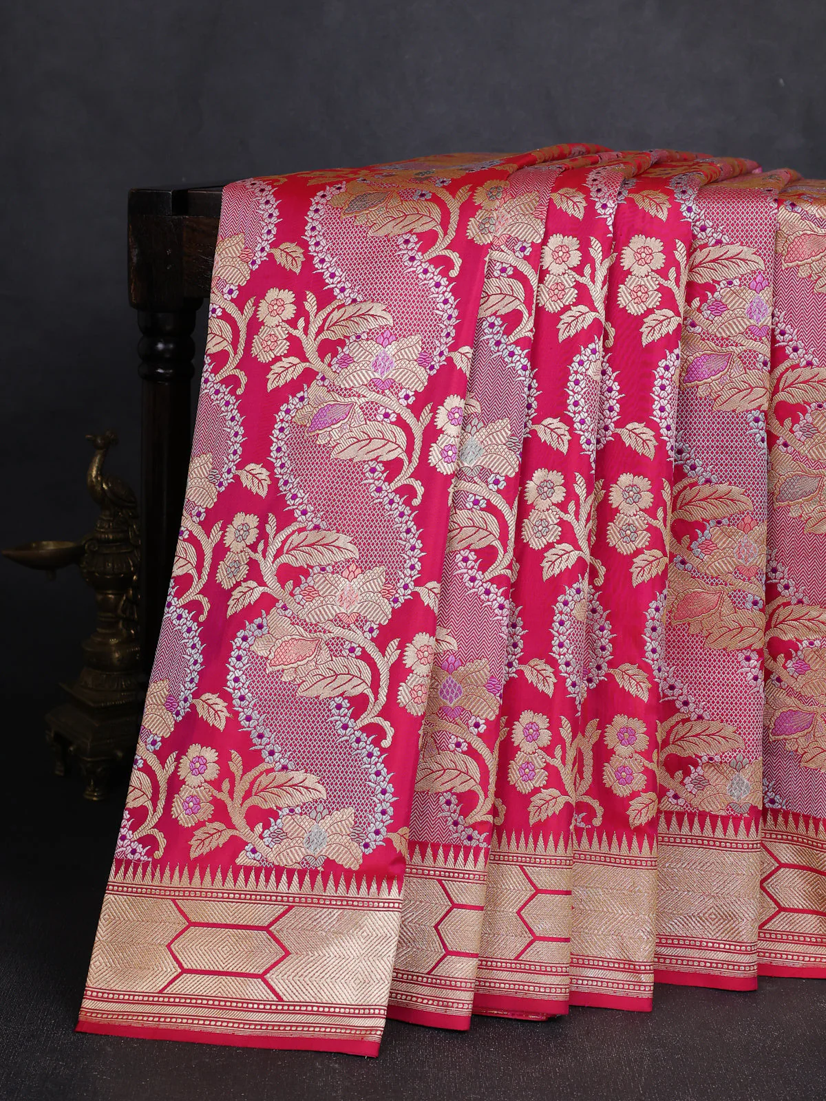 Pink Banarasi Kadwa Silk Saree