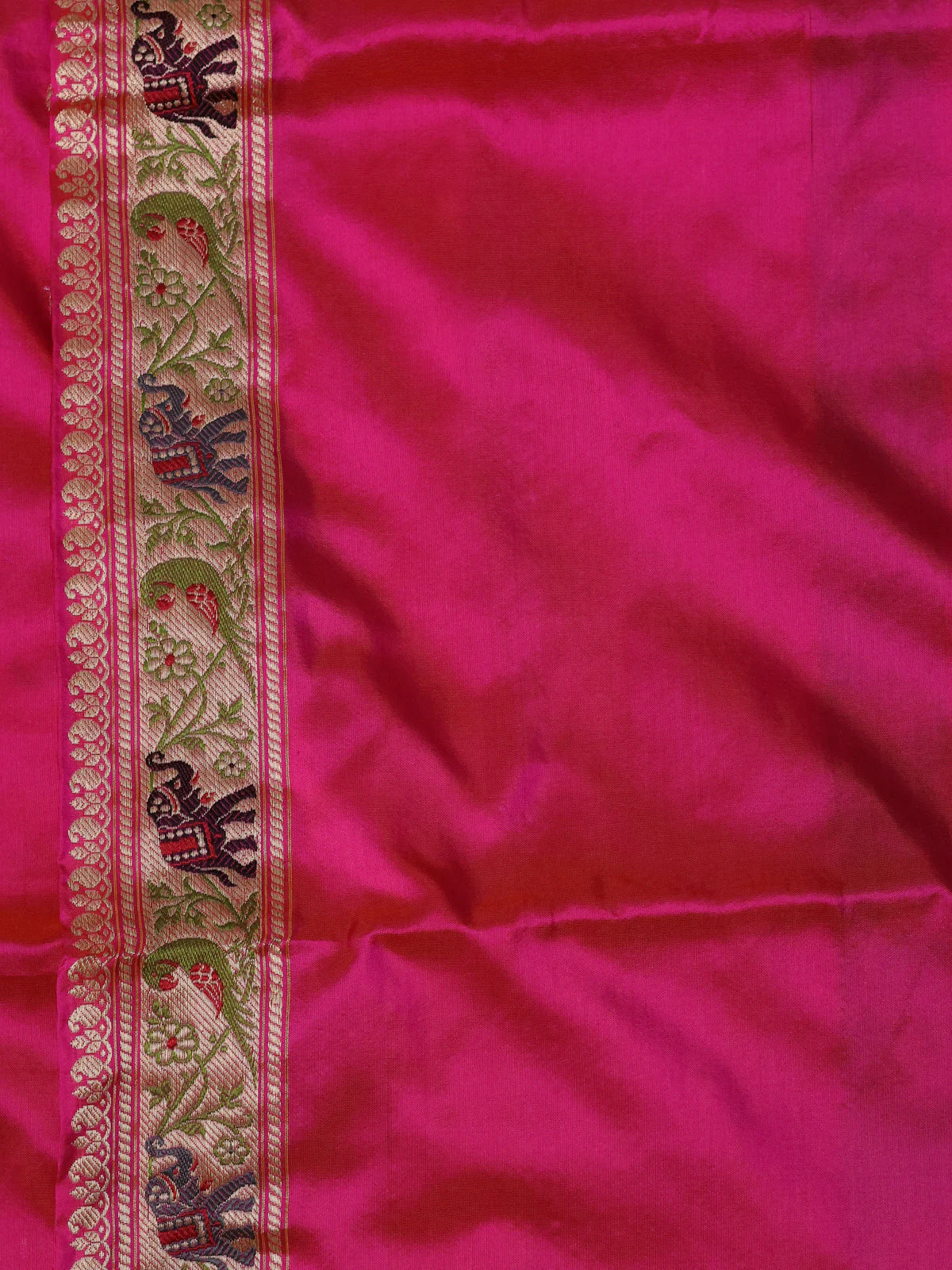 Pink Banarasi Silk Saree - Image 4