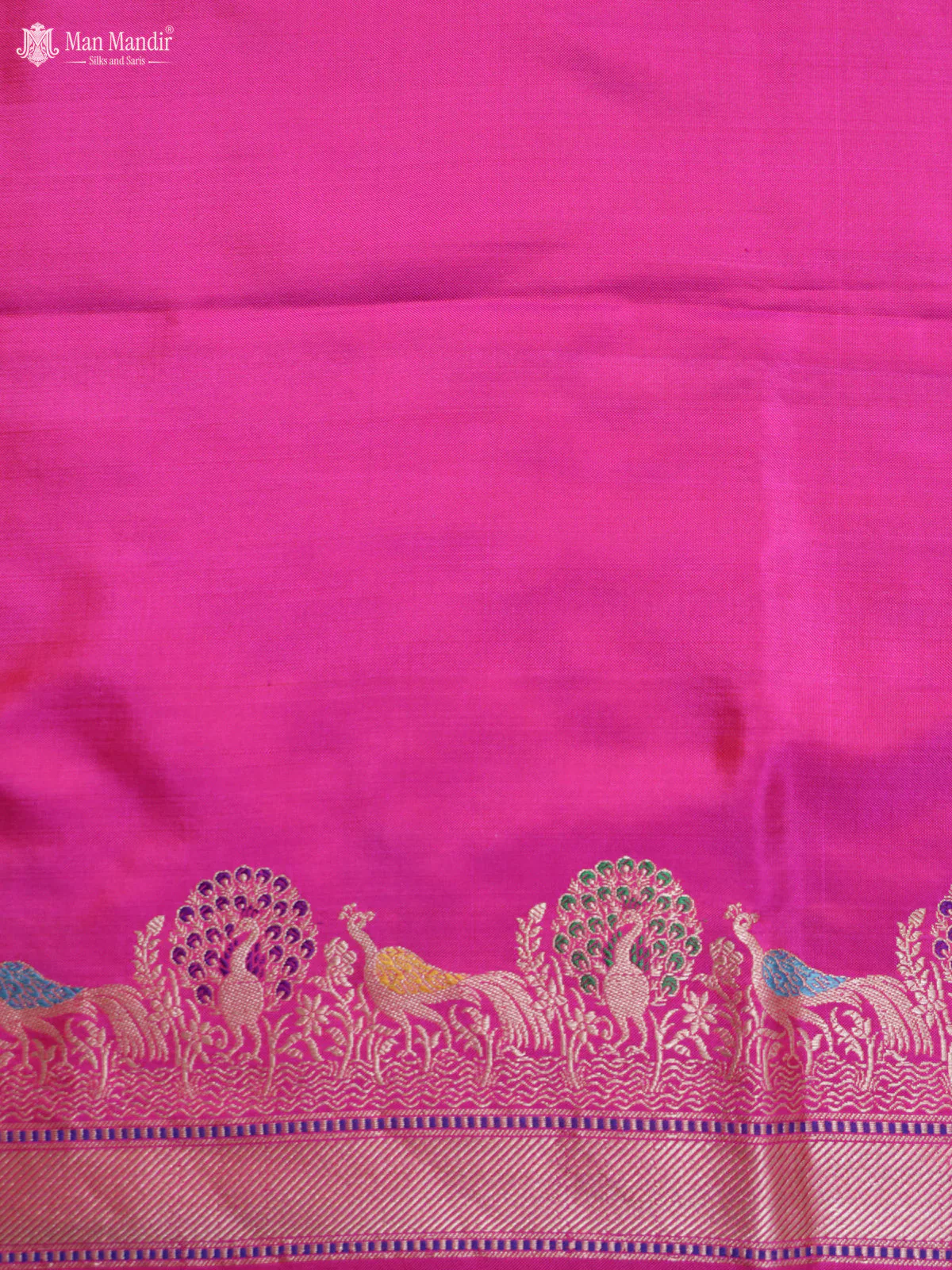 Red - Pink Banarasi Kadwa Silk Saree - Image 7