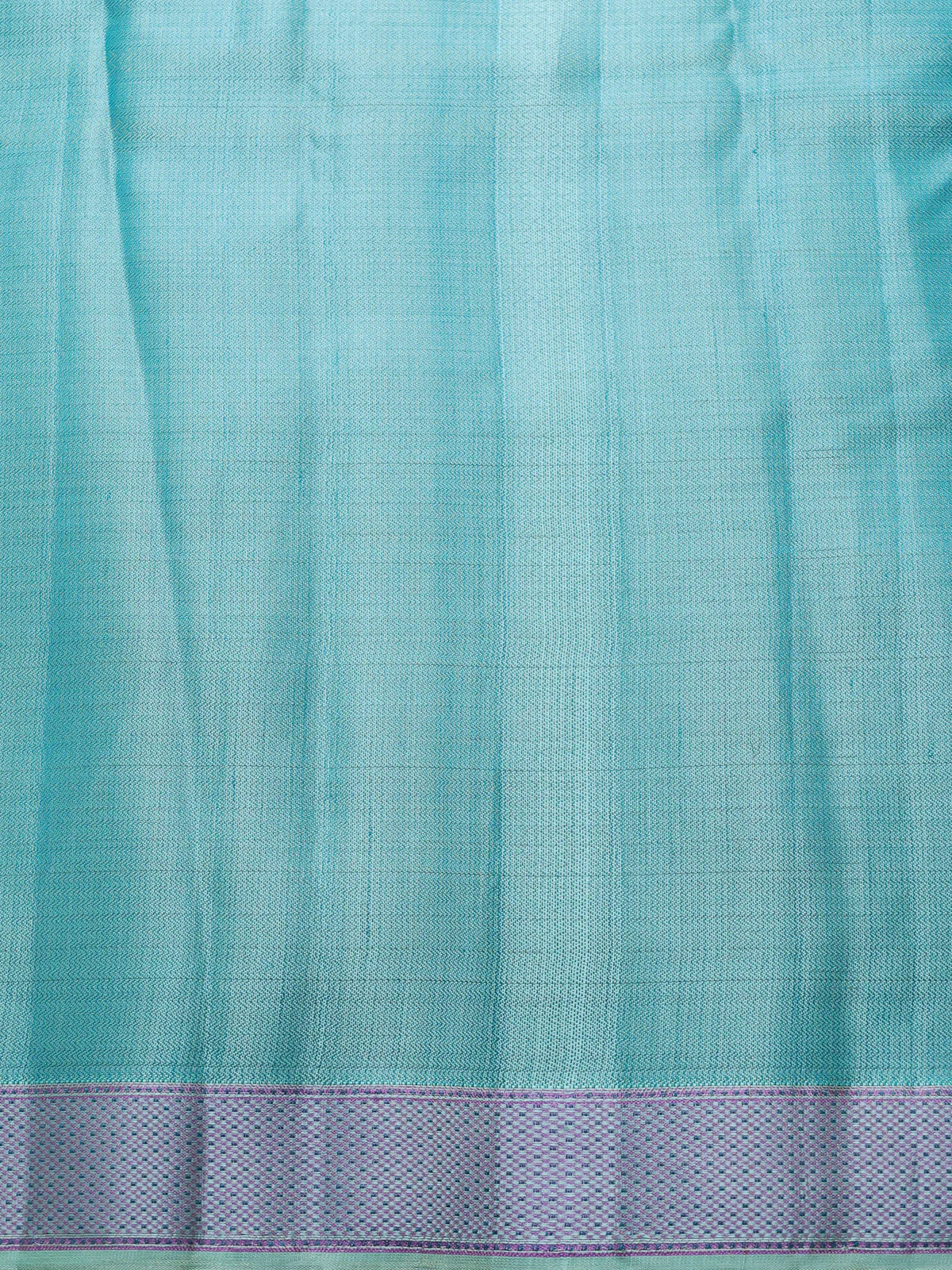 Sea Green Pure Kanchipuram Silk Saree - Image 4