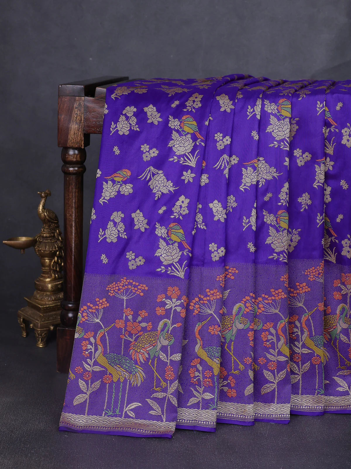 Violet Banarasi Silk Saree