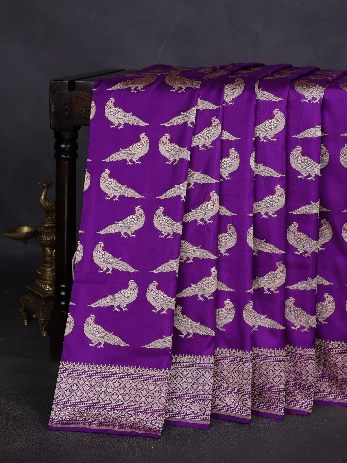 Violet Banarasi Silk Saree