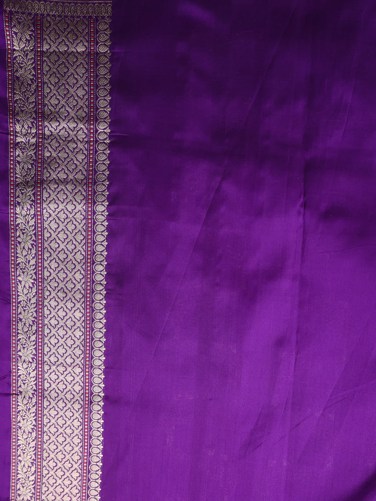 Violet Banarasi Silk Saree - Image 4