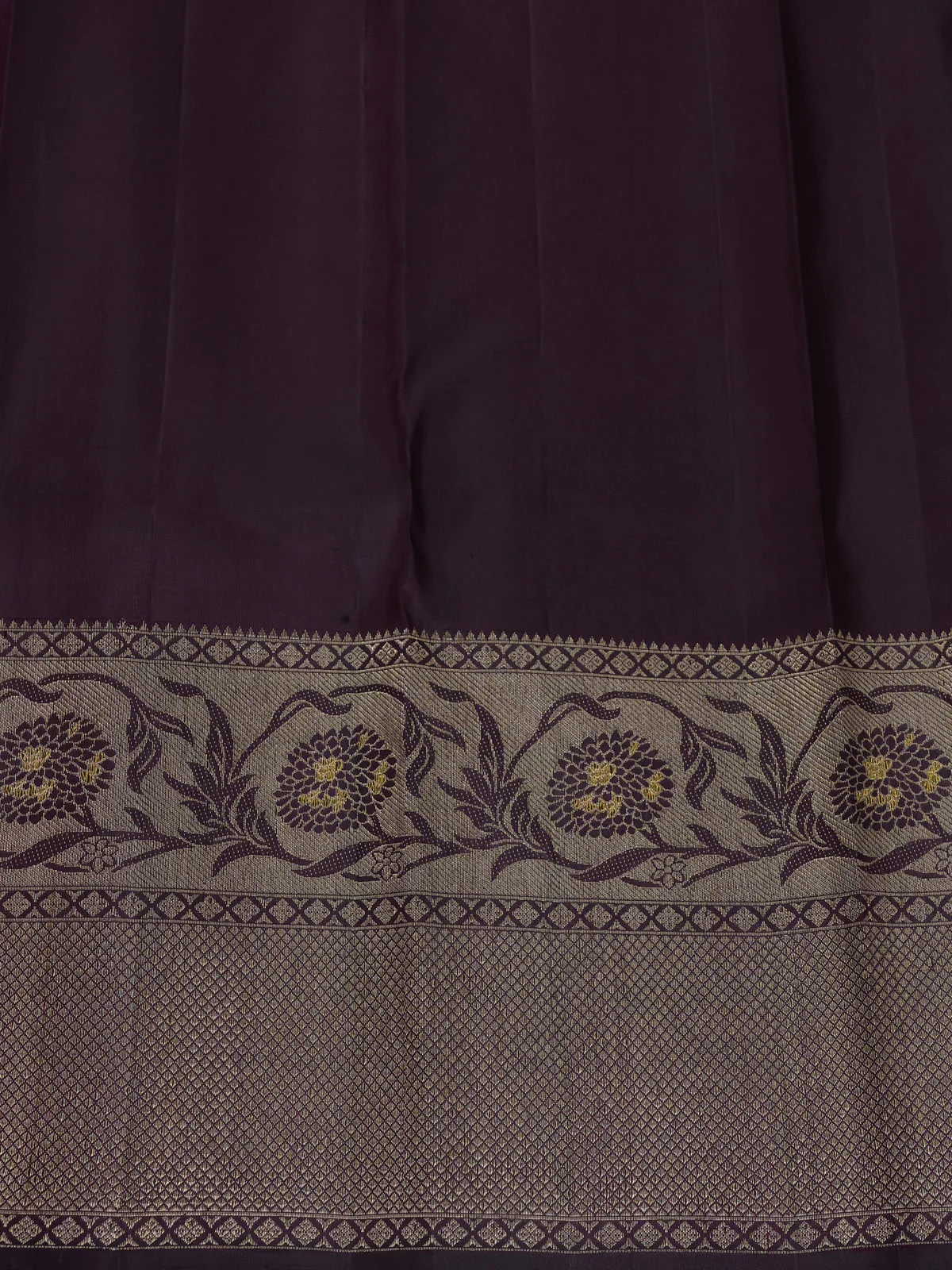 Wine Pure Kanchipuram Silk Saree - Image 4